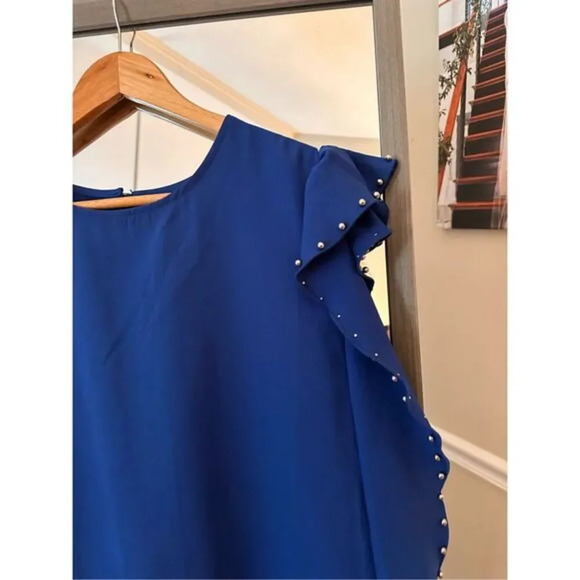 Clara Ruffle Trim Embellished Dress Size Large - Picture 3 of 5